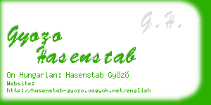 gyozo hasenstab business card